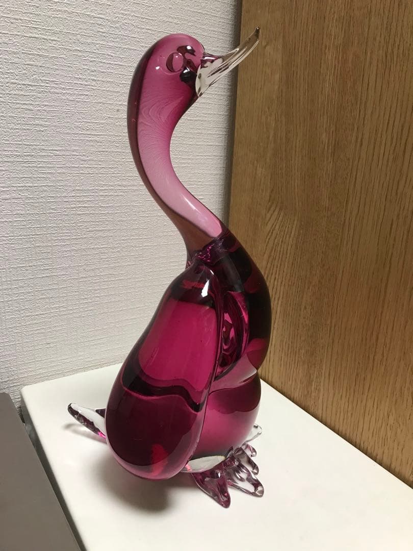 ベネチアンガラス　バード　鳥　アヒル？　オブジェ