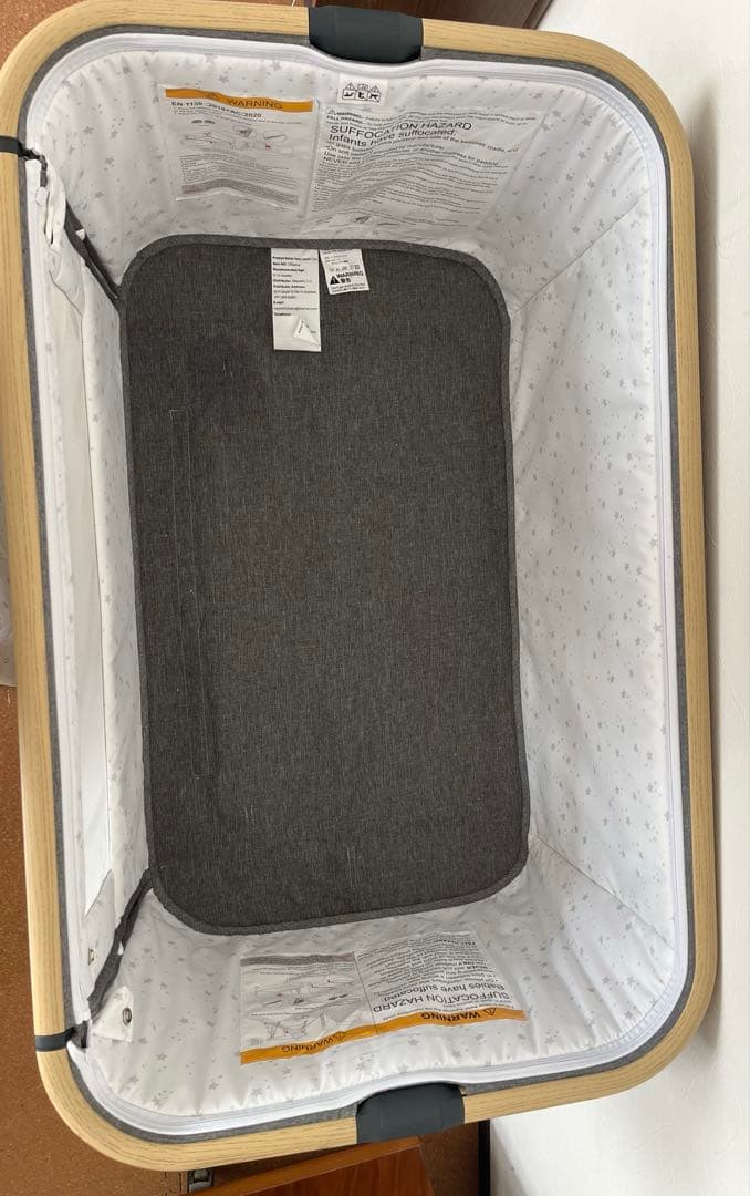 Maydolly ベビーベッド グレー キャスター付き　hzdmj