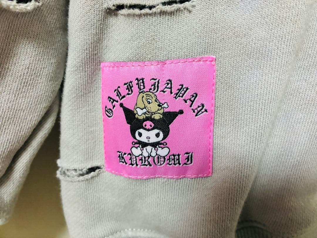 クロミ×GALFY/ガルフィー　長袖ハーフジップ　グレー