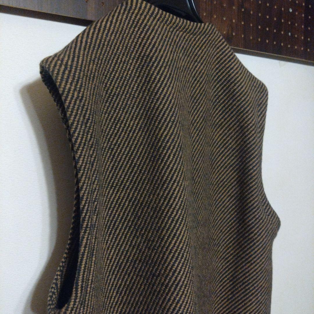 Phlannel ブラウンストライプ ベスト