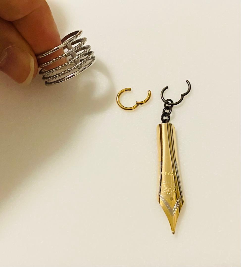 剛基さま専用ページ露伴先生初代バージョンチェーン×最新作映画寄りピアスとリング