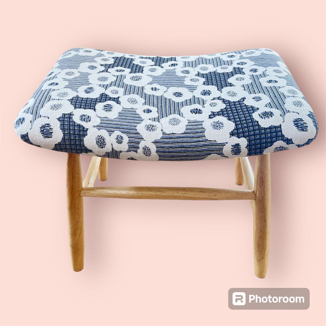 ミナペルホネン生地使用スツール　イス　椅子 オットマン　インテリア雑貨　家具