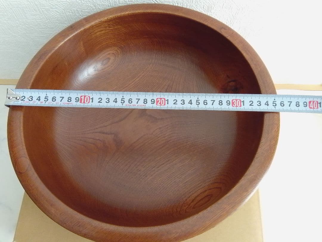 未使用 こね鉢 なつめ 36cm 木製 蕎麦 うどん 麺打ち 天然木