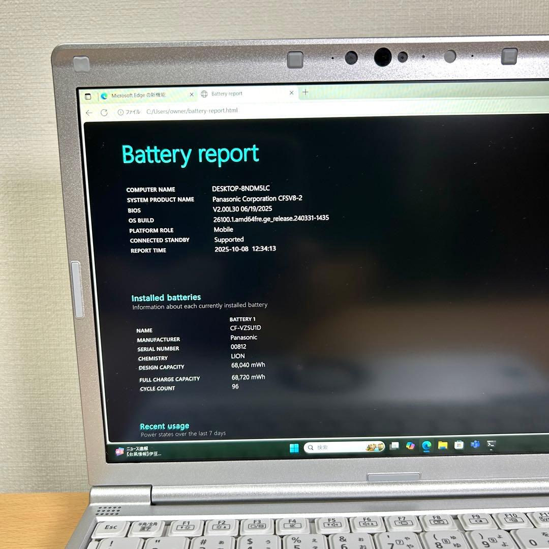 Windowsノート本体 Let's note SV8 CF-SV8SFKVS LTE i7 512GB