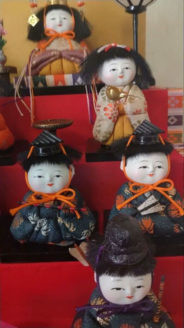 雛人形セット 15体 伝統的装飾付き