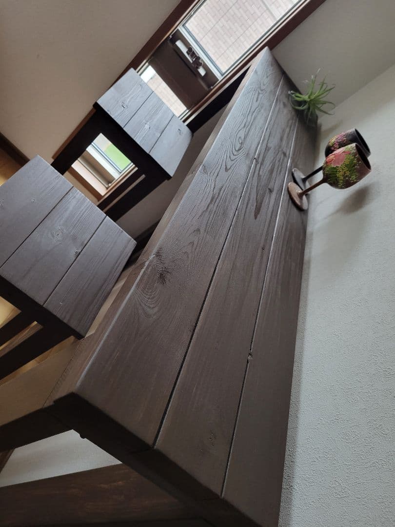 送料込み　120×27 高さ95 アンティーク　ウォールナットワックス