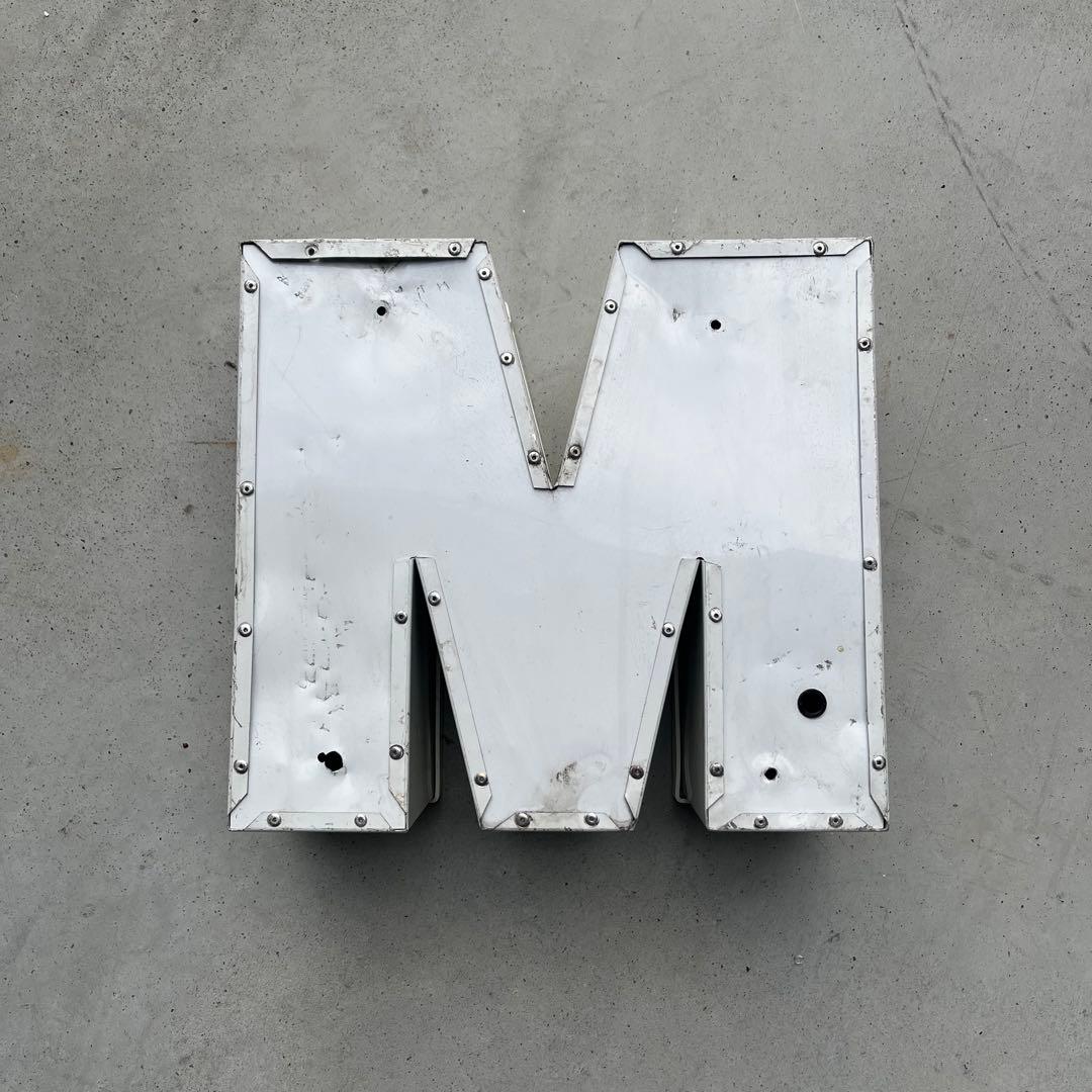 M 看板 アルファベット レターサイン 文字 アメリカ ビンテージ アンティーク