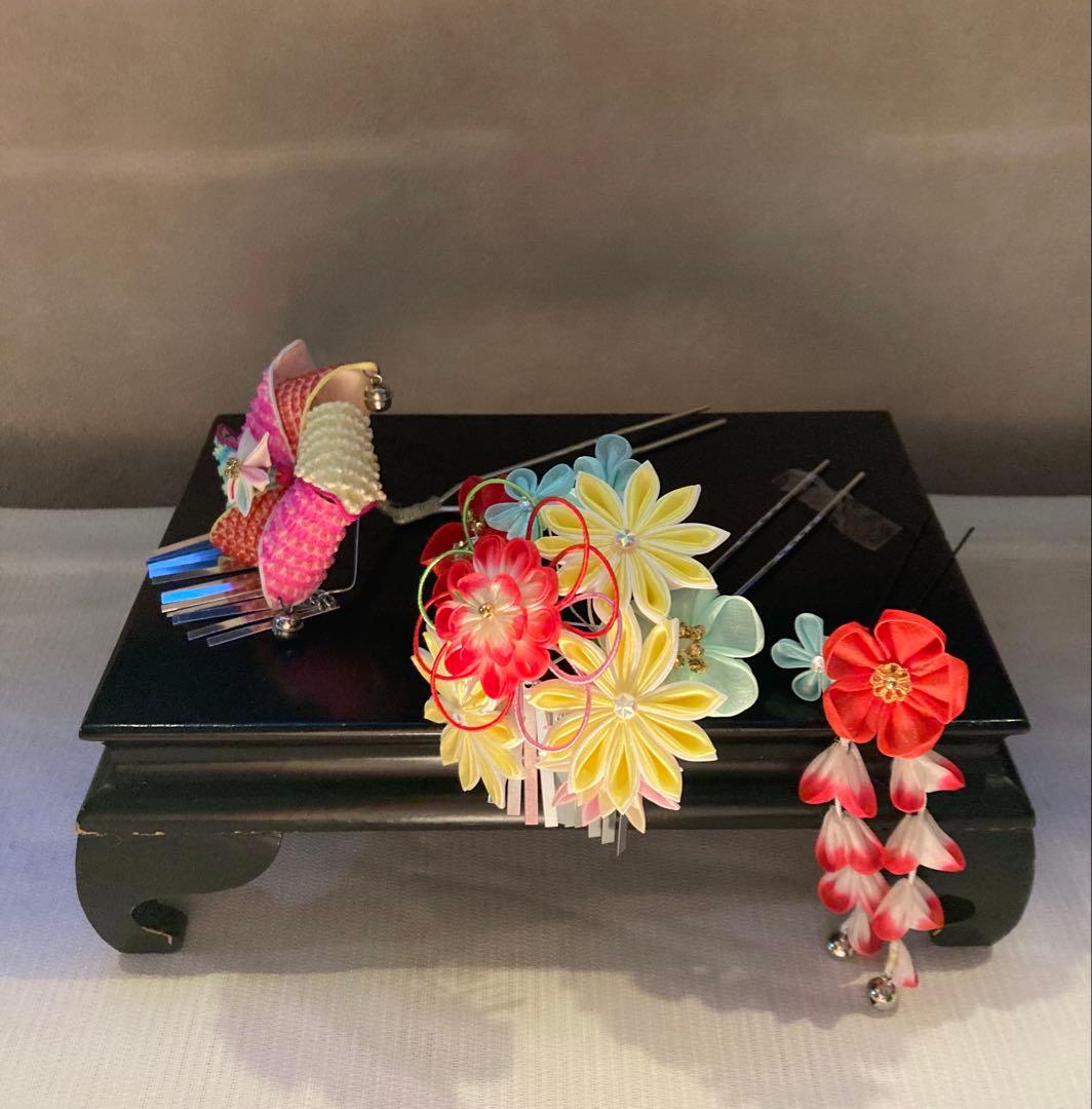 専用　七五三　成人式　希少　風車の簪　櫛簪　玉簪　花簪　Uピン簪　水引簪