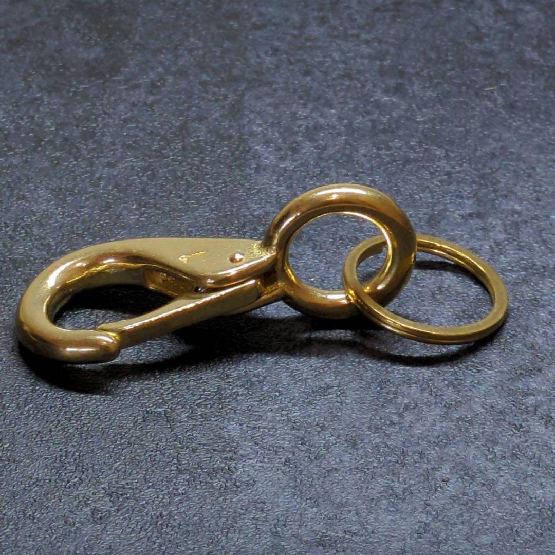 tettetetsuo様専真鍮　スナップフックA-BIG　キーリング　× 12