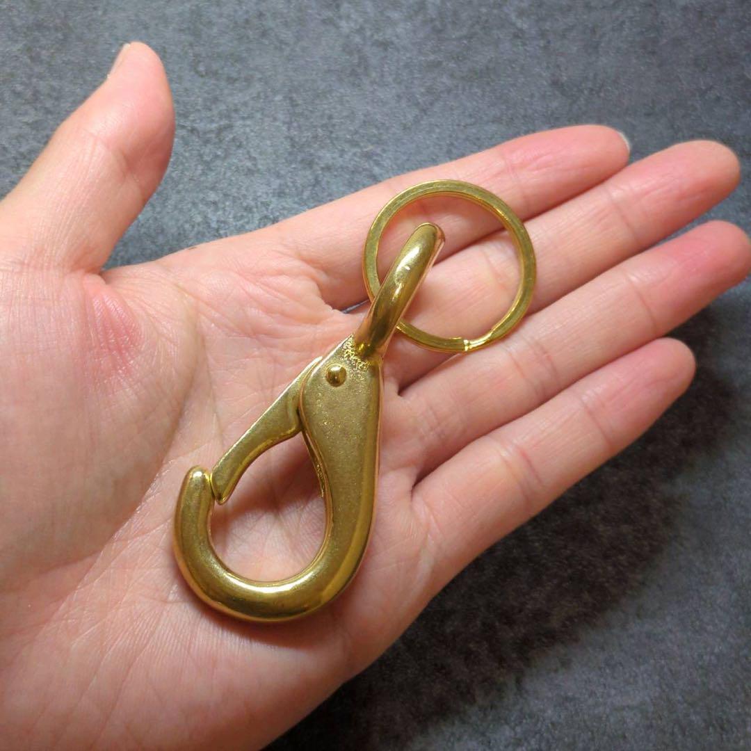 tettetetsuo様専真鍮　スナップフックA-BIG　キーリング　× 12
