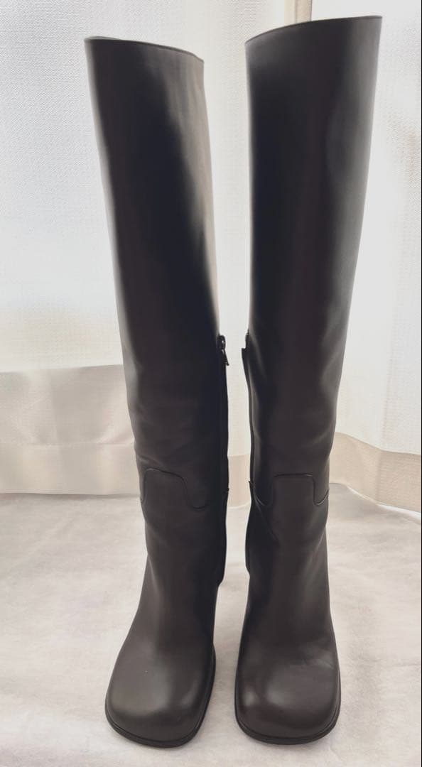 Bottega Veneta ロングブーツ ダークブラウン size:38.5