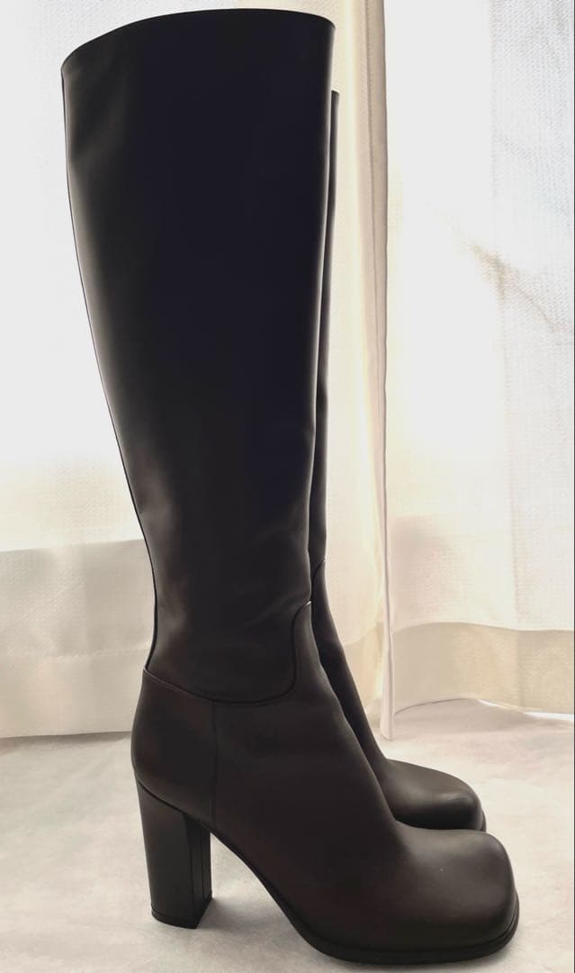 Bottega Veneta ロングブーツ ダークブラウン size:38.5