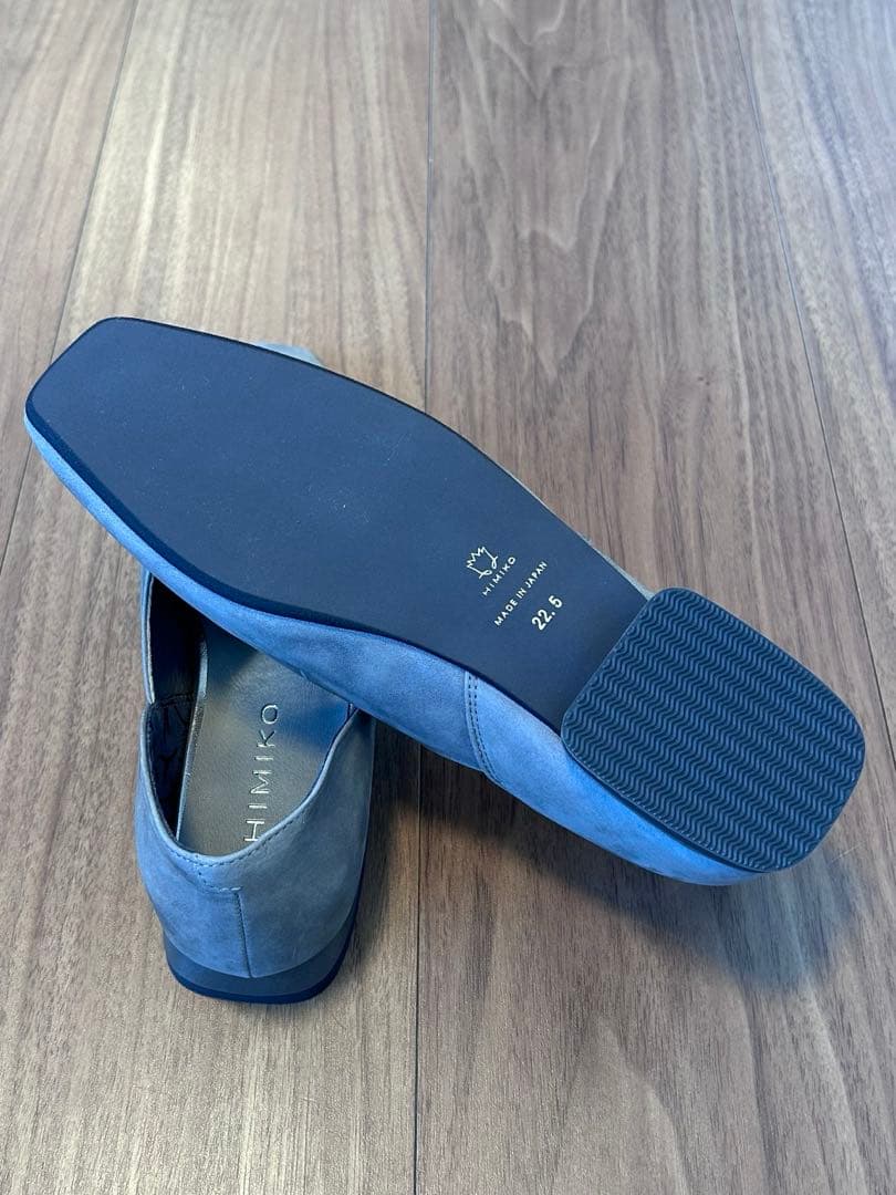 HIMIKO ブルーグレー フラットシューズ