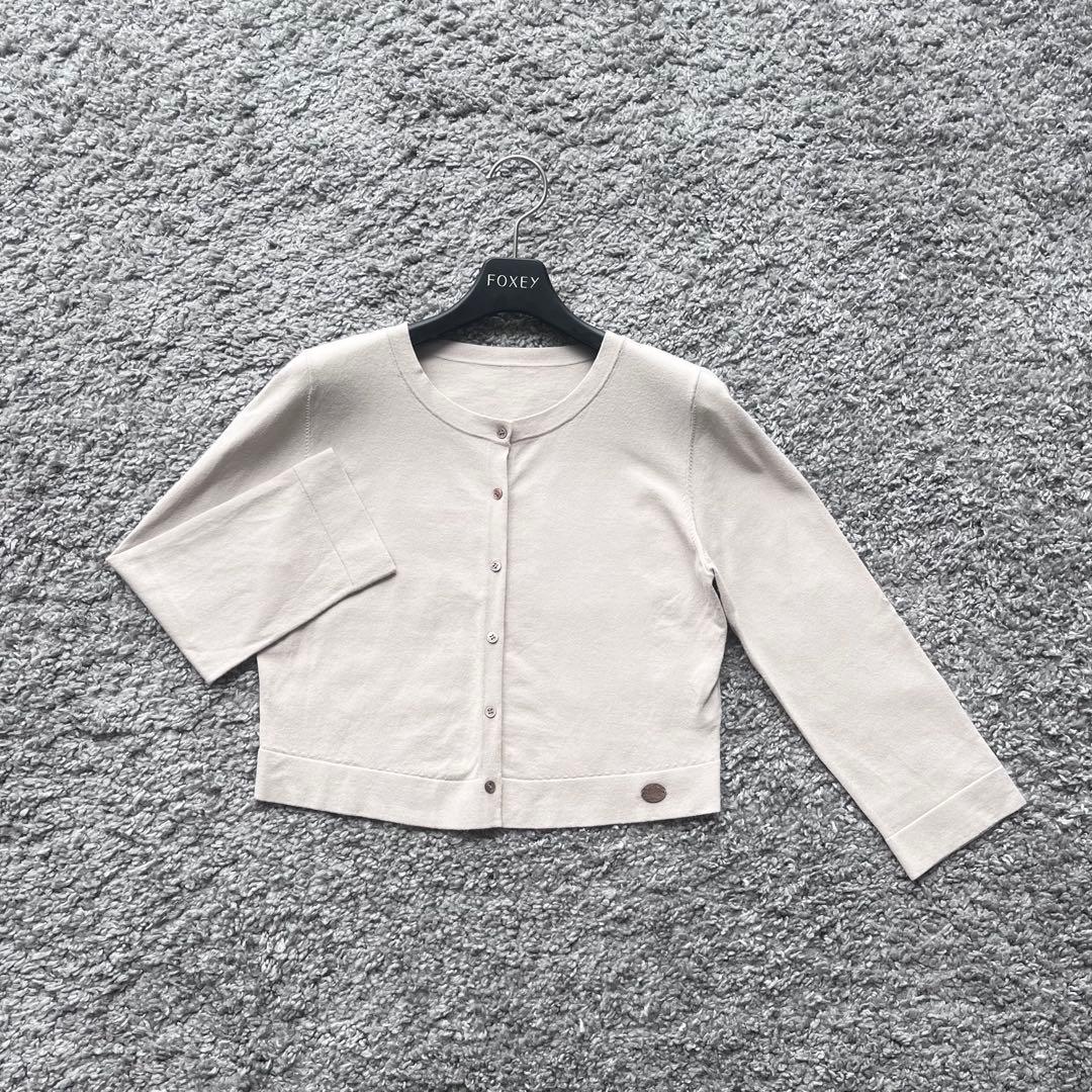 FOXEY NY 40 シェルボタン？ カーディガン