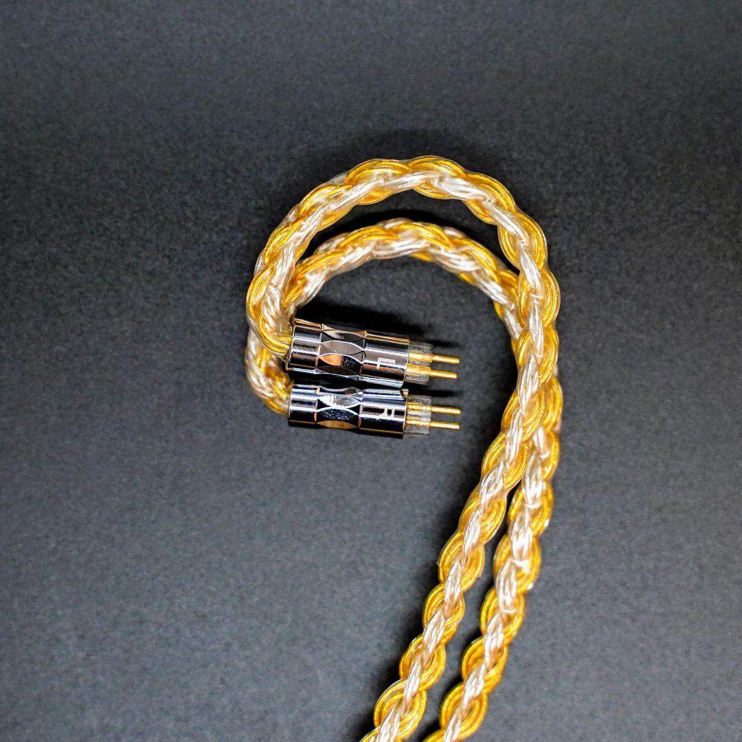 【オーダーメイド】24コア金メッキ銀メッキ編み込みCIEM 2PIN 4.4mm