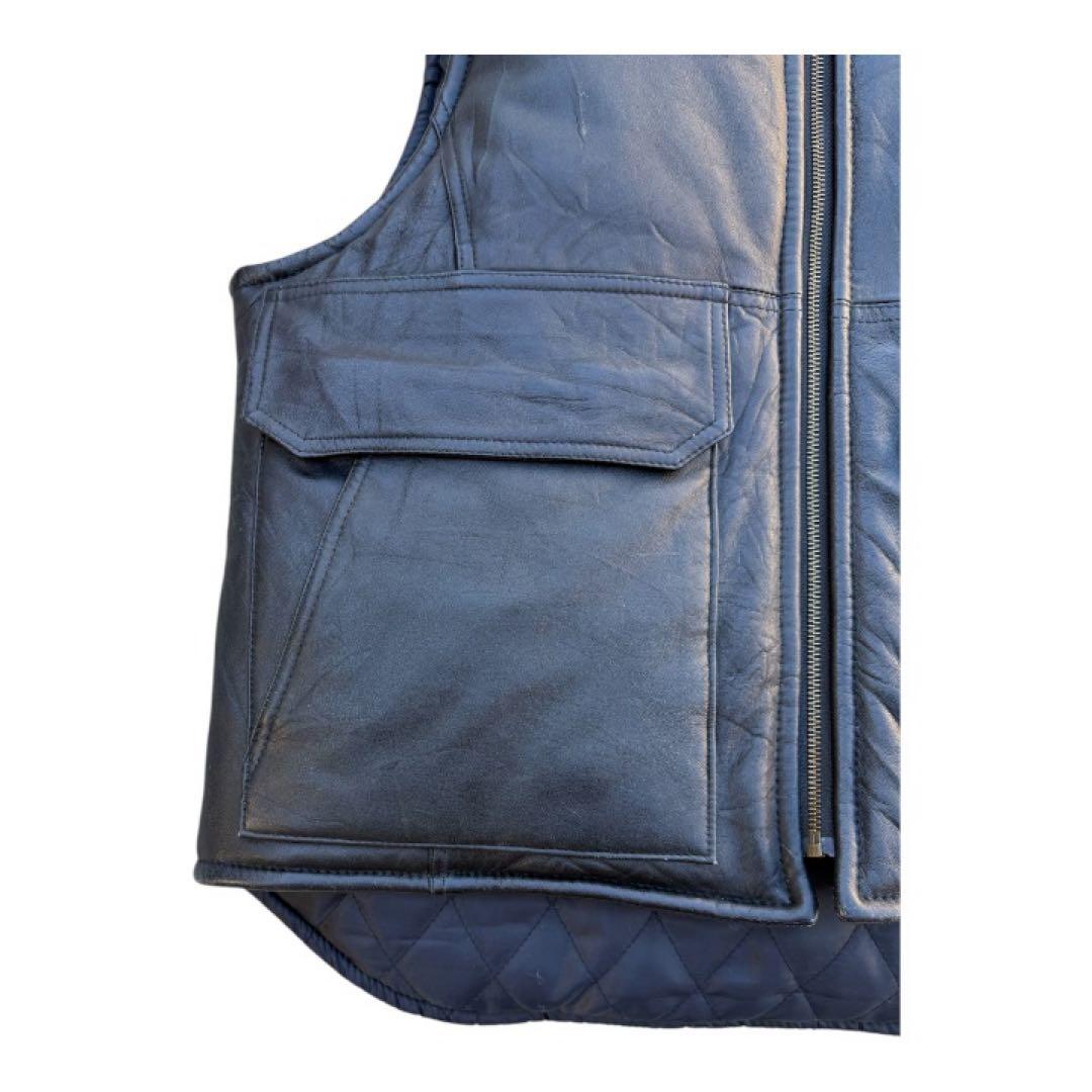 carhartt タイプ　Lサイズ レザーベストyoused 黒