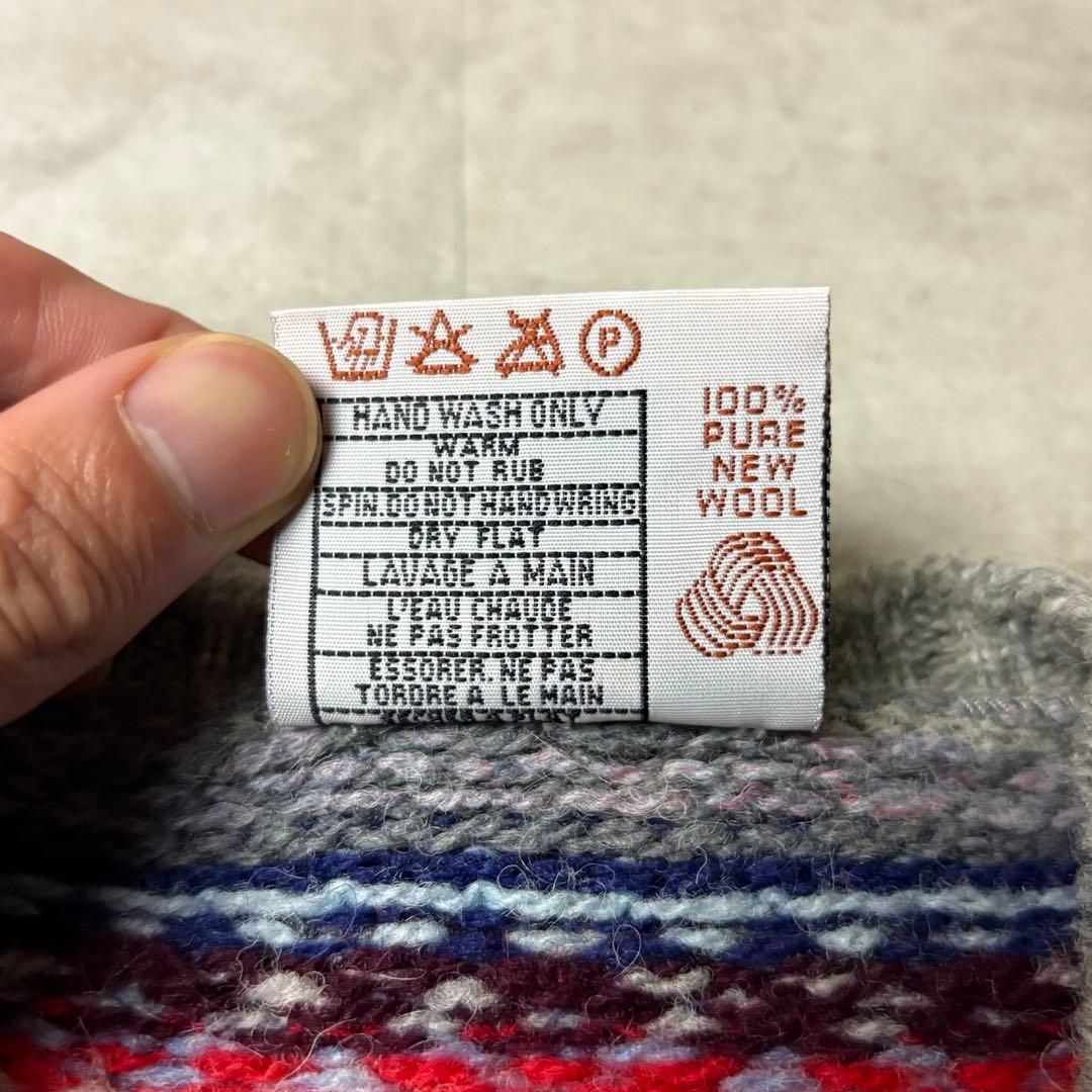 Jamieson's スコットランド製 フェアアイル柄 ニットベスト ウール