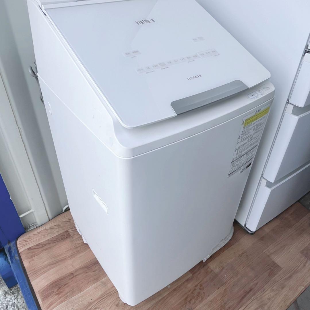 取付無料！日立ビートウォッシュ熱乾燥搭載！洗剤自動投入10kg洗濯機！冷蔵庫