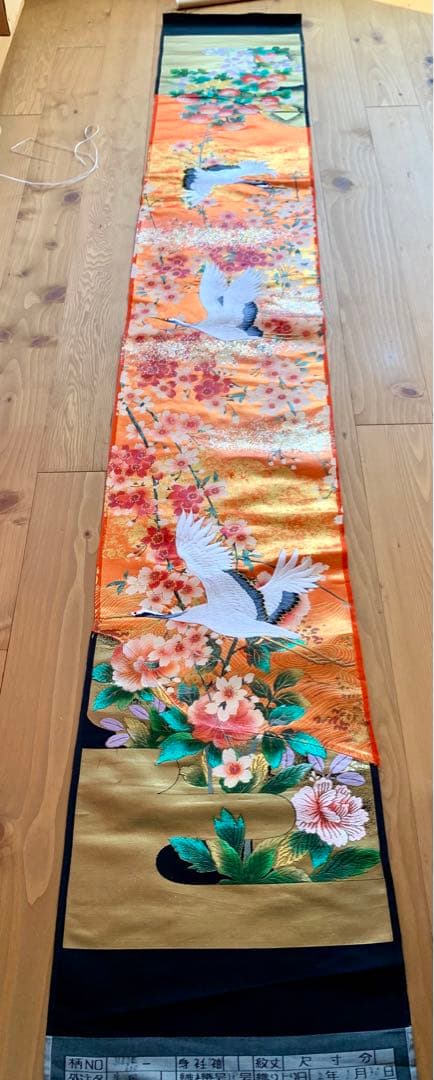 ★京都発・豪華絢爛・新品　西陣織打掛　鶴　織物・タペストリー！