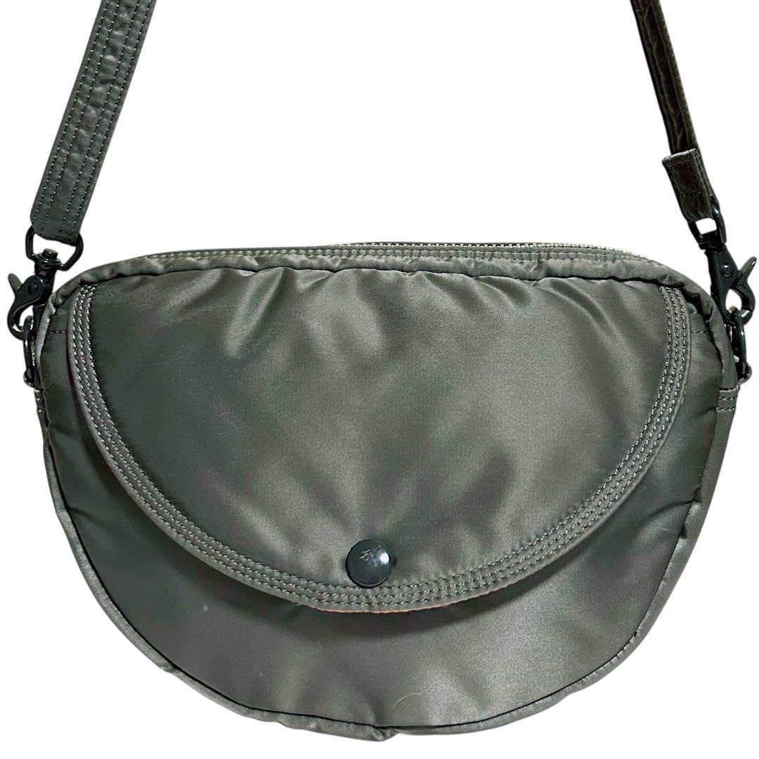 PORTER タンカー ハーフムーン ショルダーバッグ シルバーグレー 廃盤希少