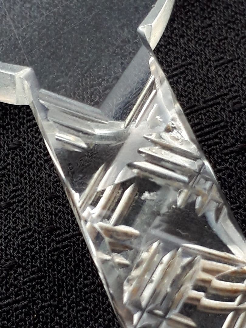 平打ち切子透明簪(江戸時代)