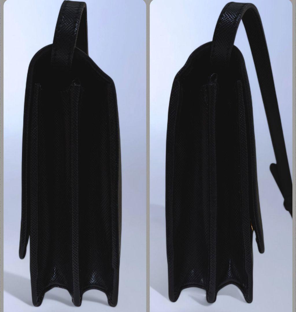 極美品 PRADA ショルダーバッグ ウォレット 斜め掛け サフィアーノ レザー