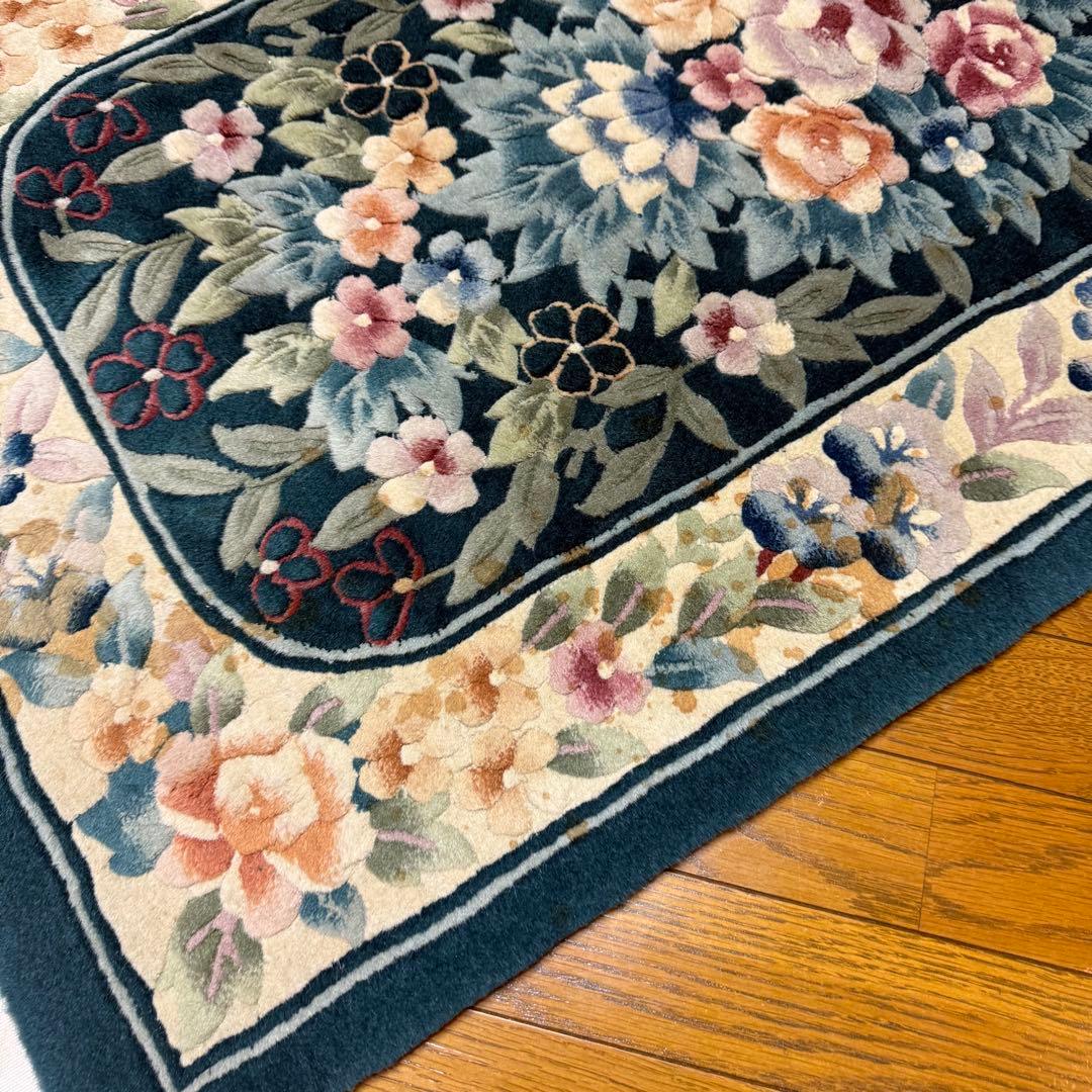 中国段通 玄関マット 絨毯 130cm 70cm 肉厚 家具 インテリア