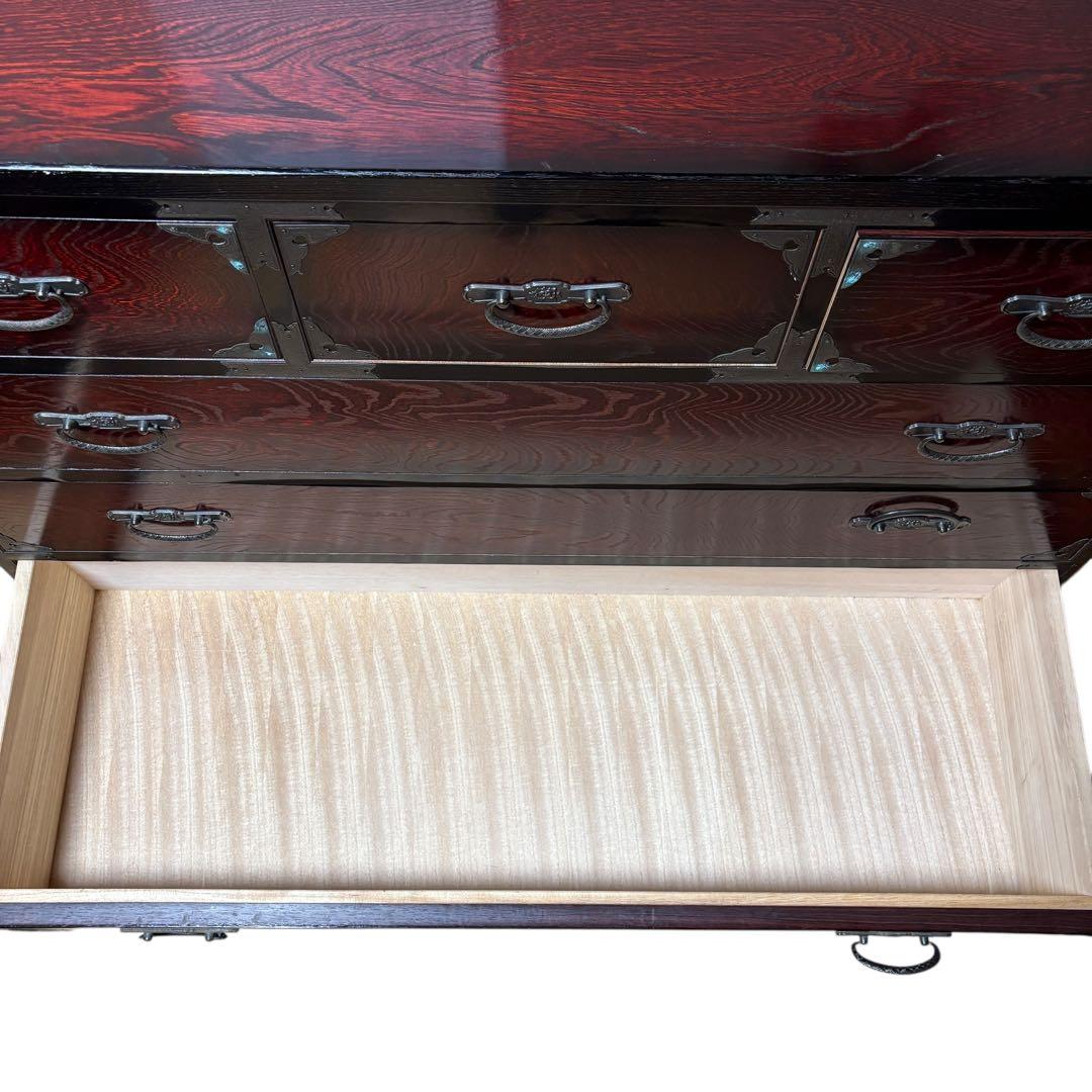 昭和レトロ　和箪笥 時代箪笥 和箪笥　金具付き 木製　民芸家具 アンティーク調