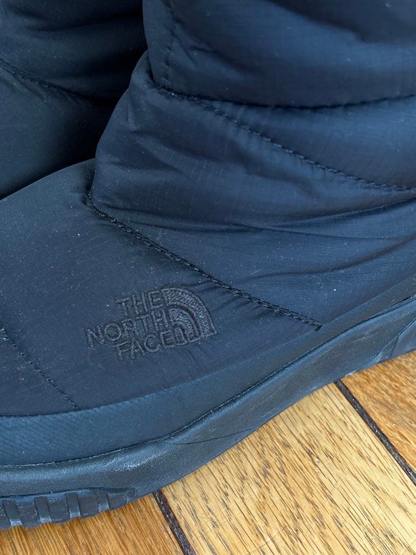 極暖！THE NORTH FACE 膝下ロングブーツブラック24cm