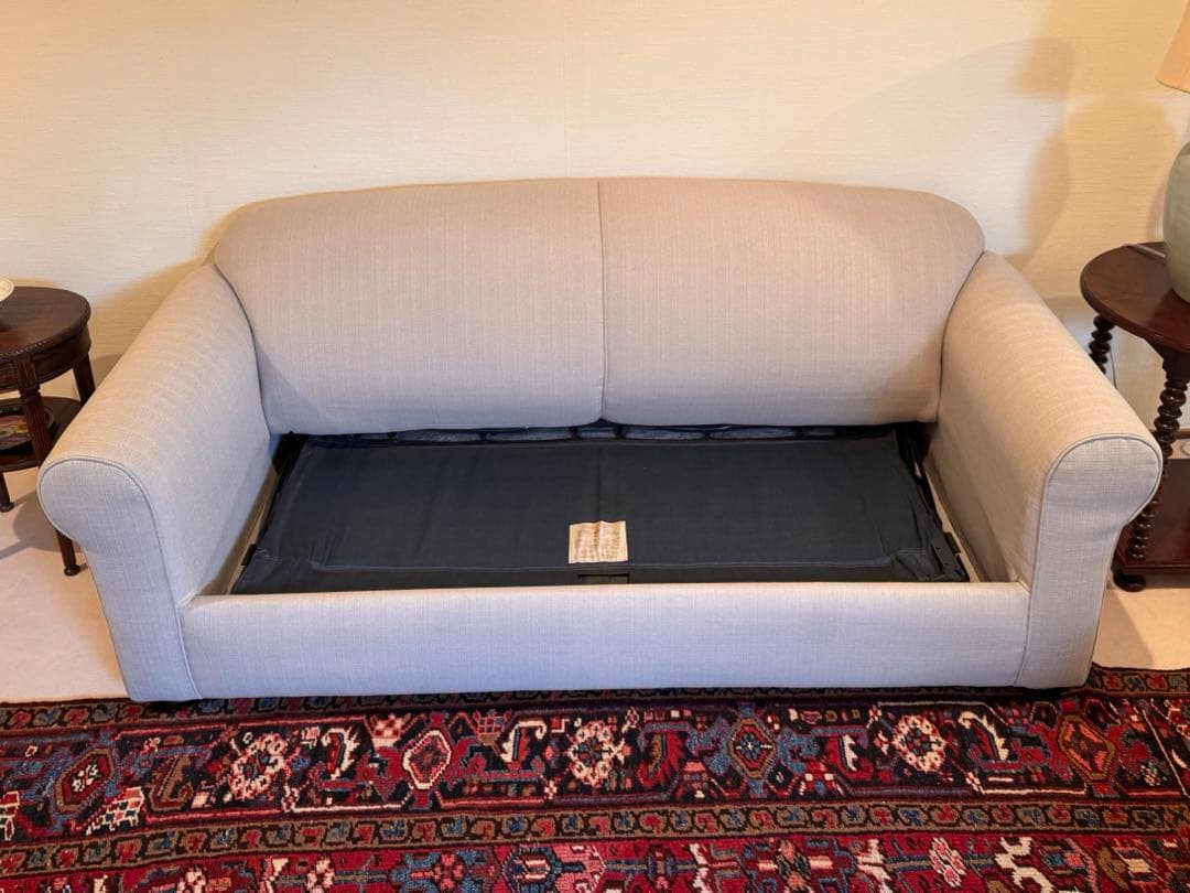 高品質•アメリカ購入 3人掛けソファベッド ベージュ系