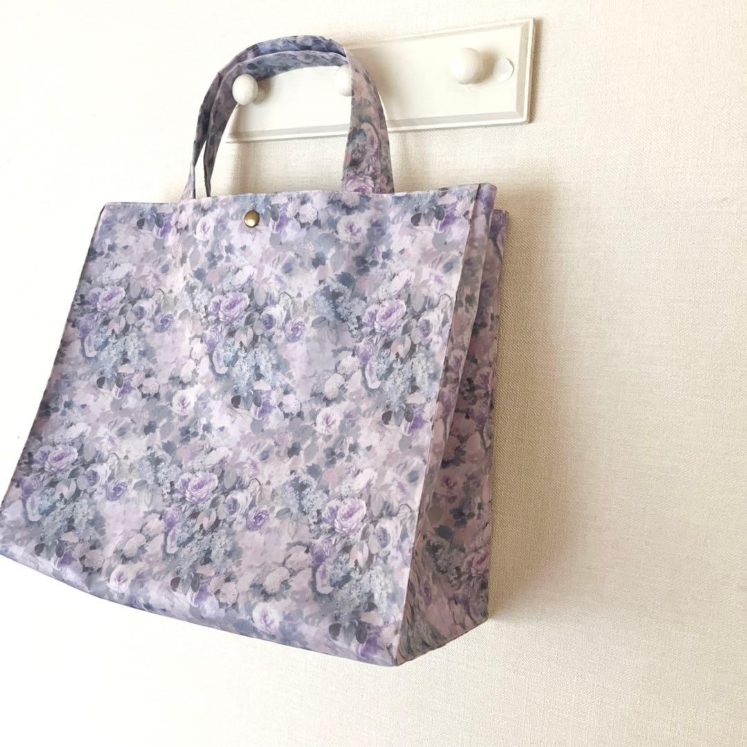 専用　リバティプリント　ラミネート　スクエアバッグ　ハムステッドサマー