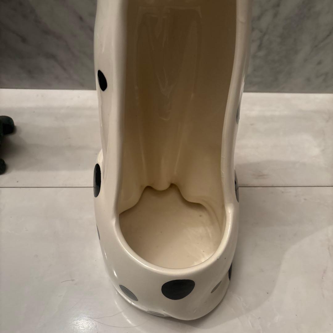 アメリカ90年代 手描きのつぶらな美しい瞳で雰囲気抜群なダルメシアンの特大陶器