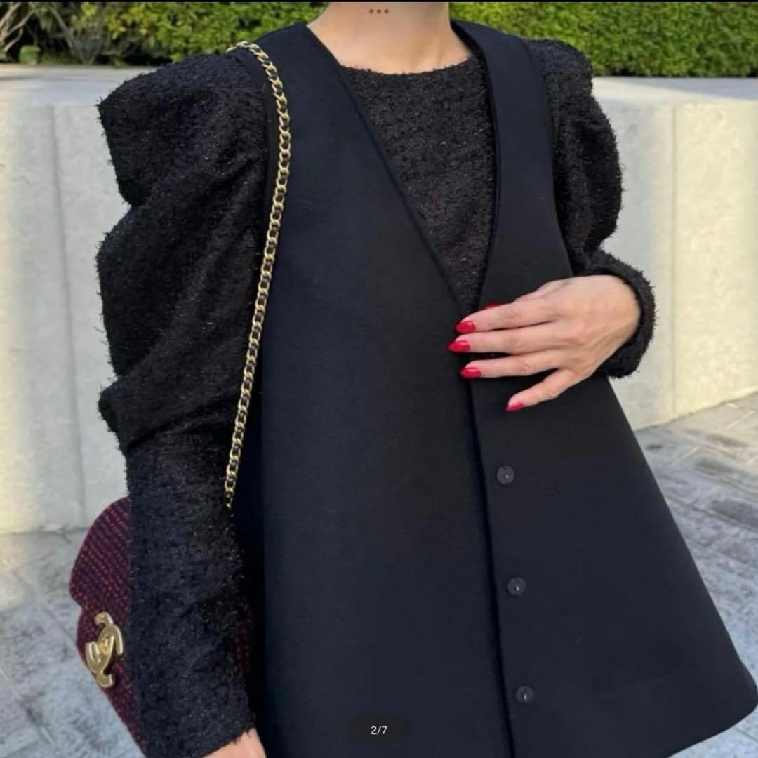 新品タグ付き cygne とんがらないラメトップス