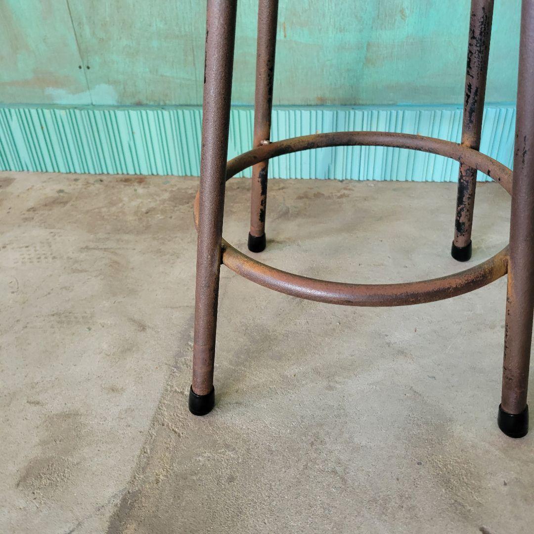 オリジナル天然無垢材リメイク　木製バースツール　唯一無二