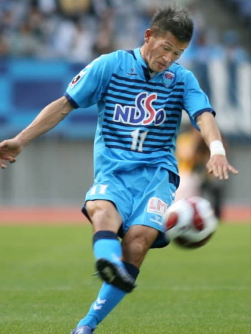 07-08 横浜FC ユニフォーム カズ 三浦知良 新品タグ&特典キーホルダー付