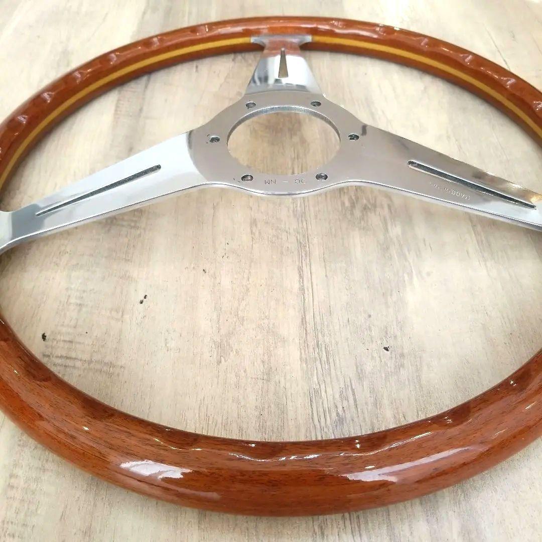 【美品】【NARDI】ナルディウッド&ポリッシュスポーク/【当時物】37Φ