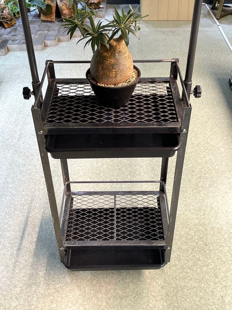 現物1台のみ　塗装前完成品　アイアン植物棚　ダクトレール、給水トレー付