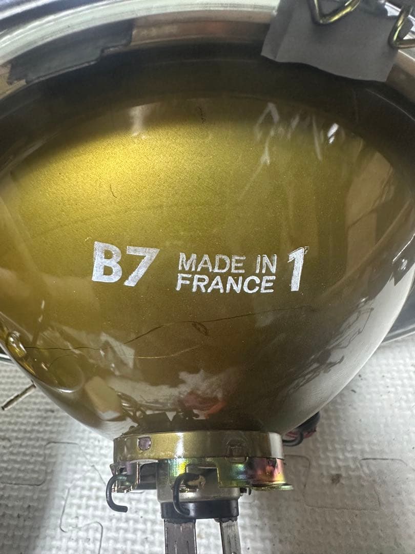 美品 希少廃盤品当時物シビエ一文字180πシビエ凸レンズ付ヘッドライトCIBIE