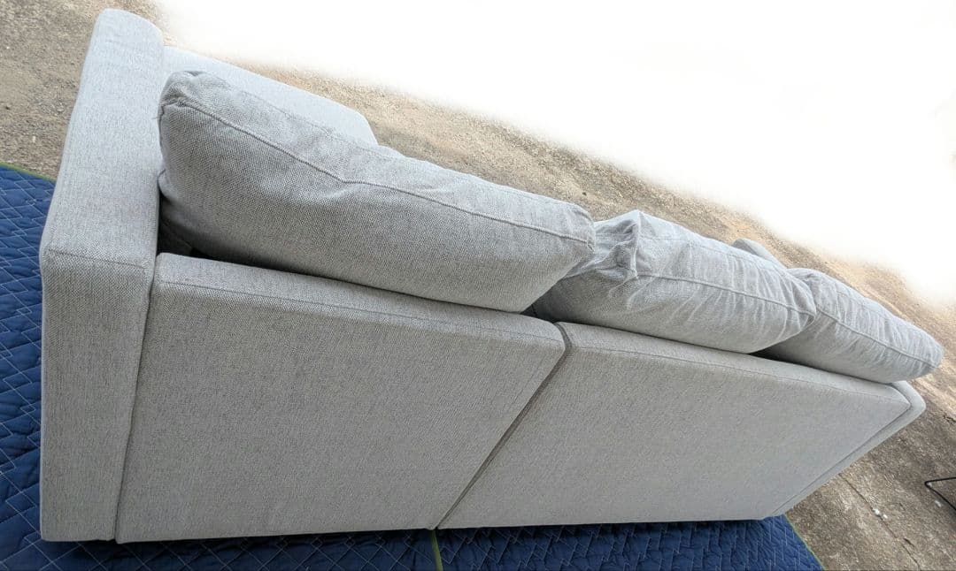 すぅ ニトリ 布張りカウチソファベッド (ノアーク2 GY)