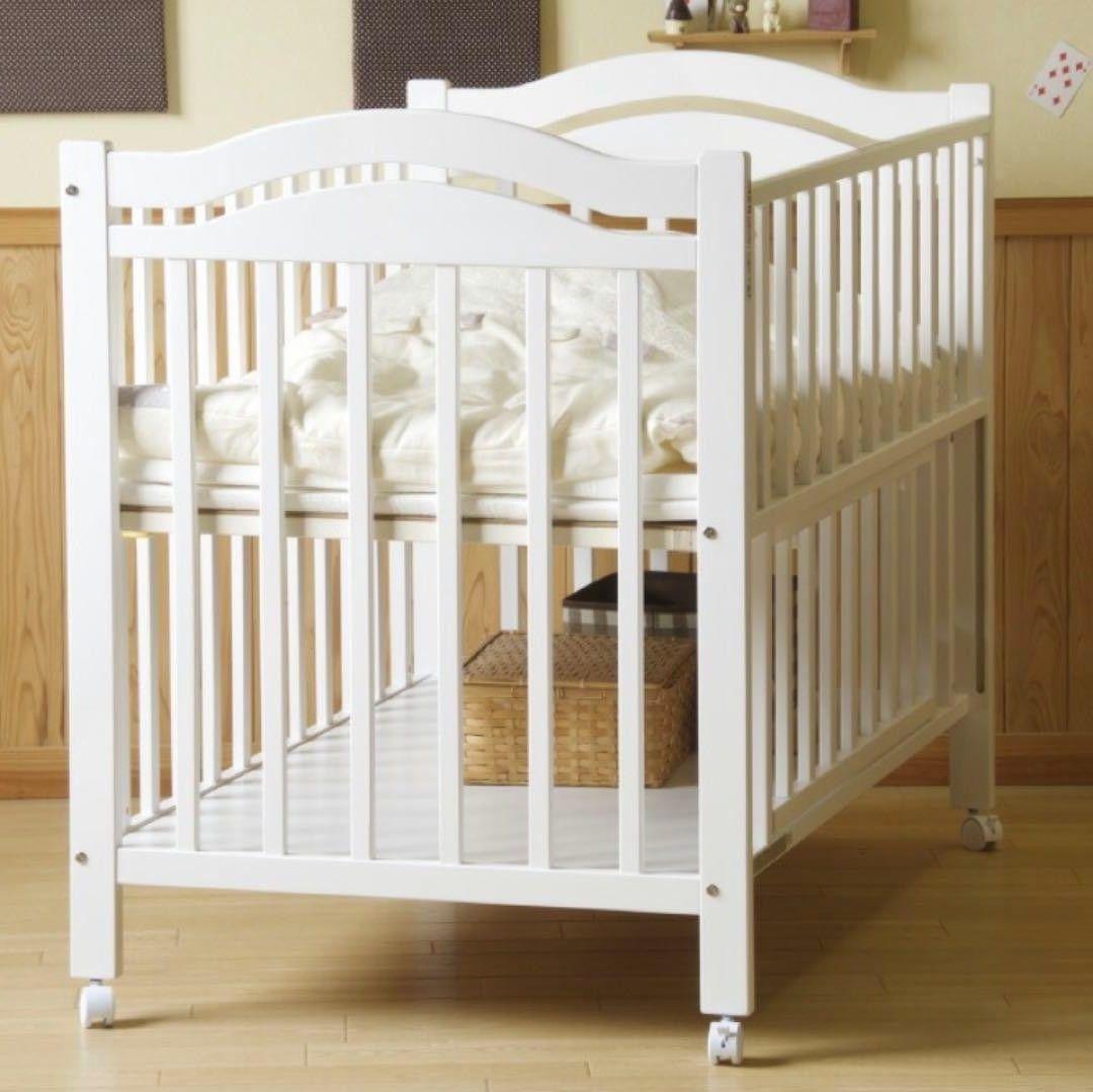 【美品】Alice ベビーベッド ハイタイプ ホワイト 日本製