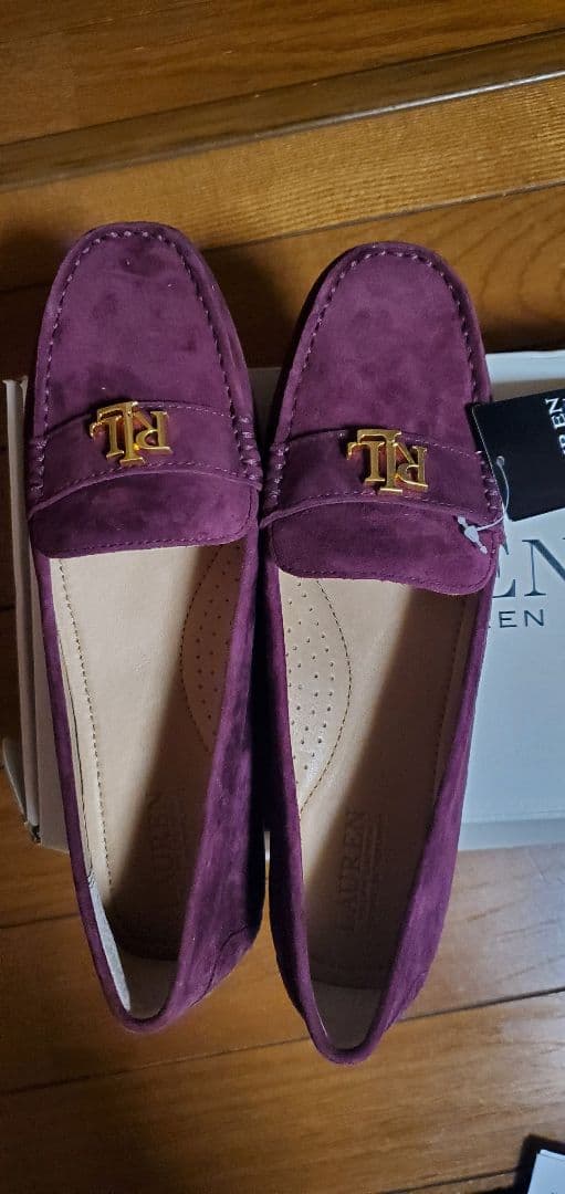 Ralph Lauren バーガンディ ローファー38.5