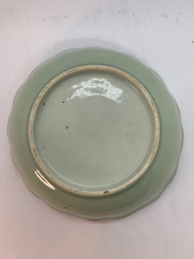 古伊万里青磁の輪花鉢