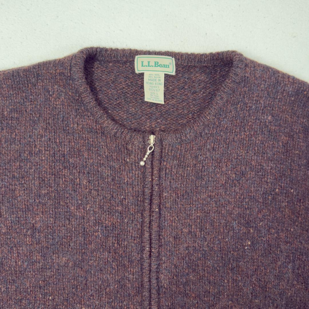 LL Bean ジップアップニット