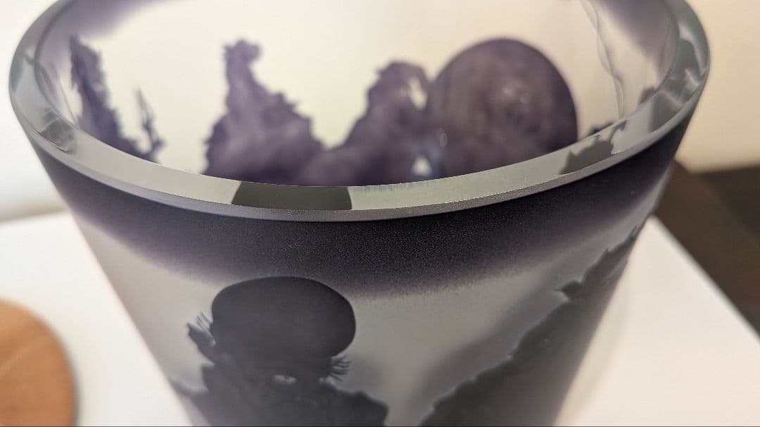 『七福神』水指　茶道具　硝子ガラス義山布袋恵比寿大黒天毘沙門天弁財天福禄寿寿老人