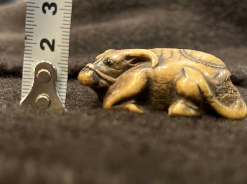 アンティーク 水牛の根付け　骨董