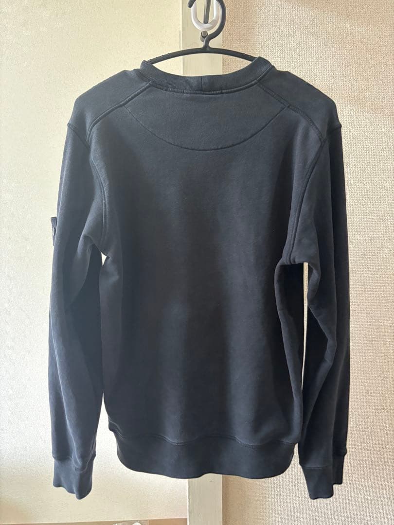 【美品】Stone  ブラック クルーネック スウェット Sサイズ