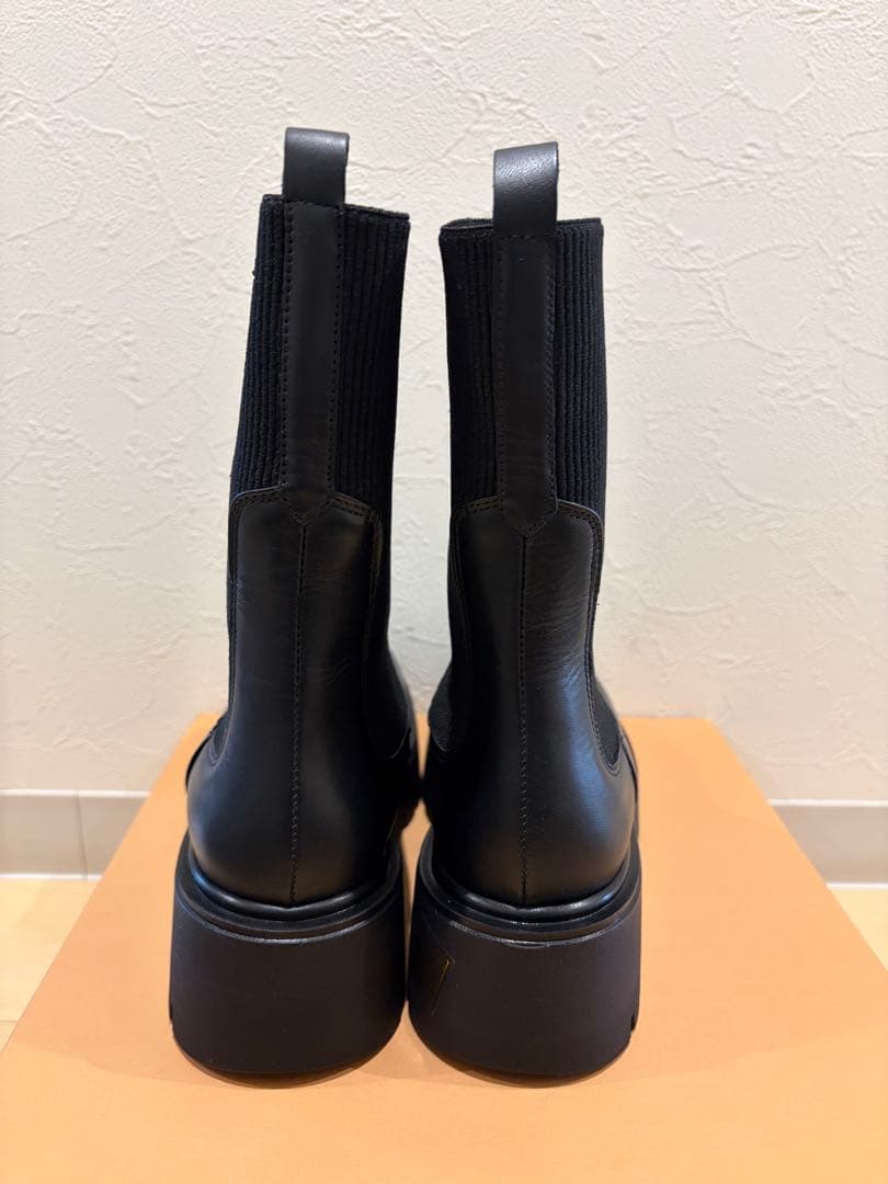 新品CORSOROMA.9ブラック サイドゴアブーツ 厚底23.5cm(37)