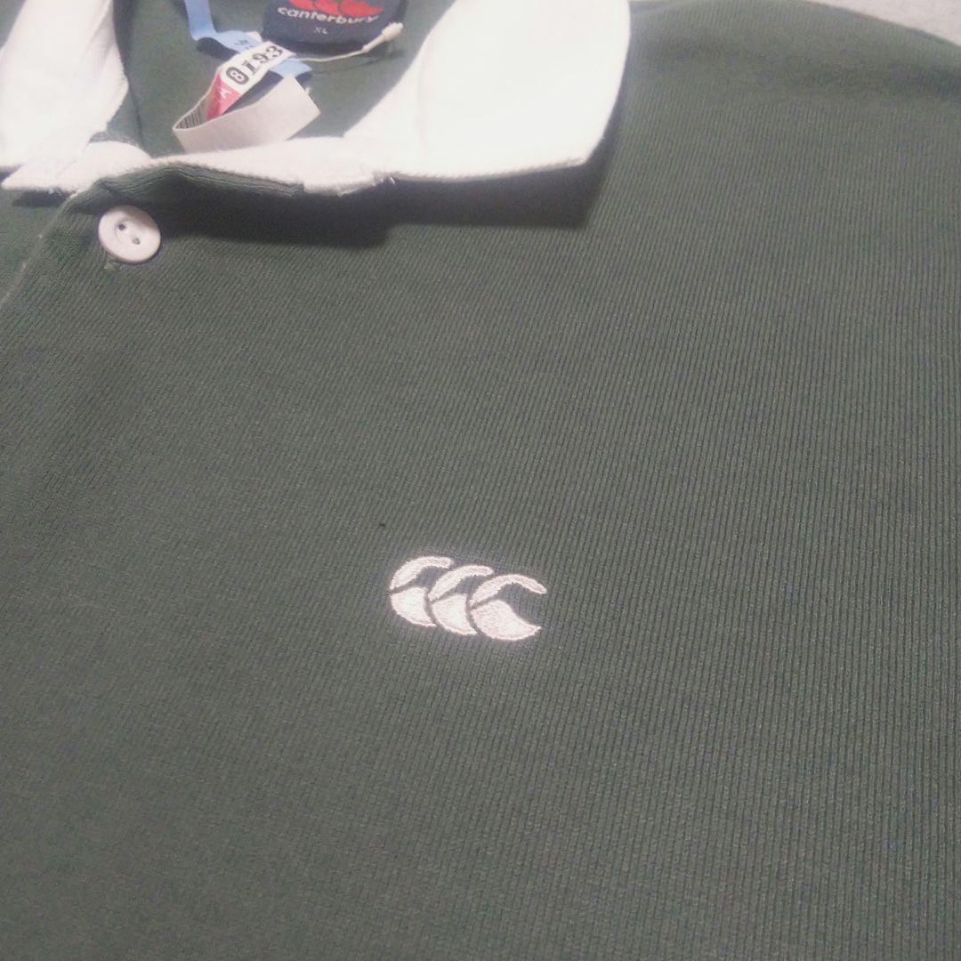 Canterbury カンタベリー ラガーシャツ ロゴ刺繍 XL　長袖