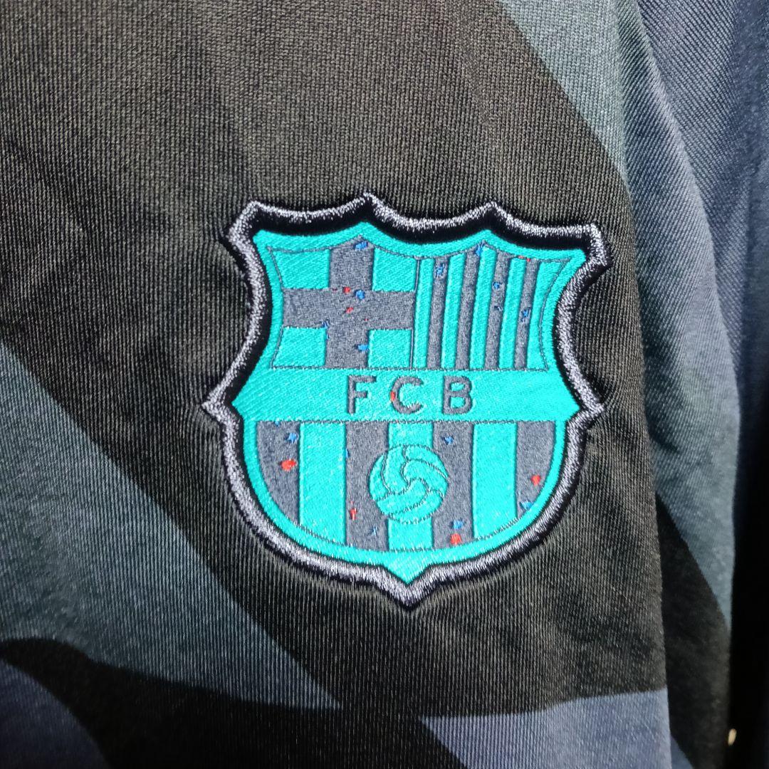 バルセロナ 23-24 1/4ジップ ストライクプレマッチシャツ ネイビーブルー