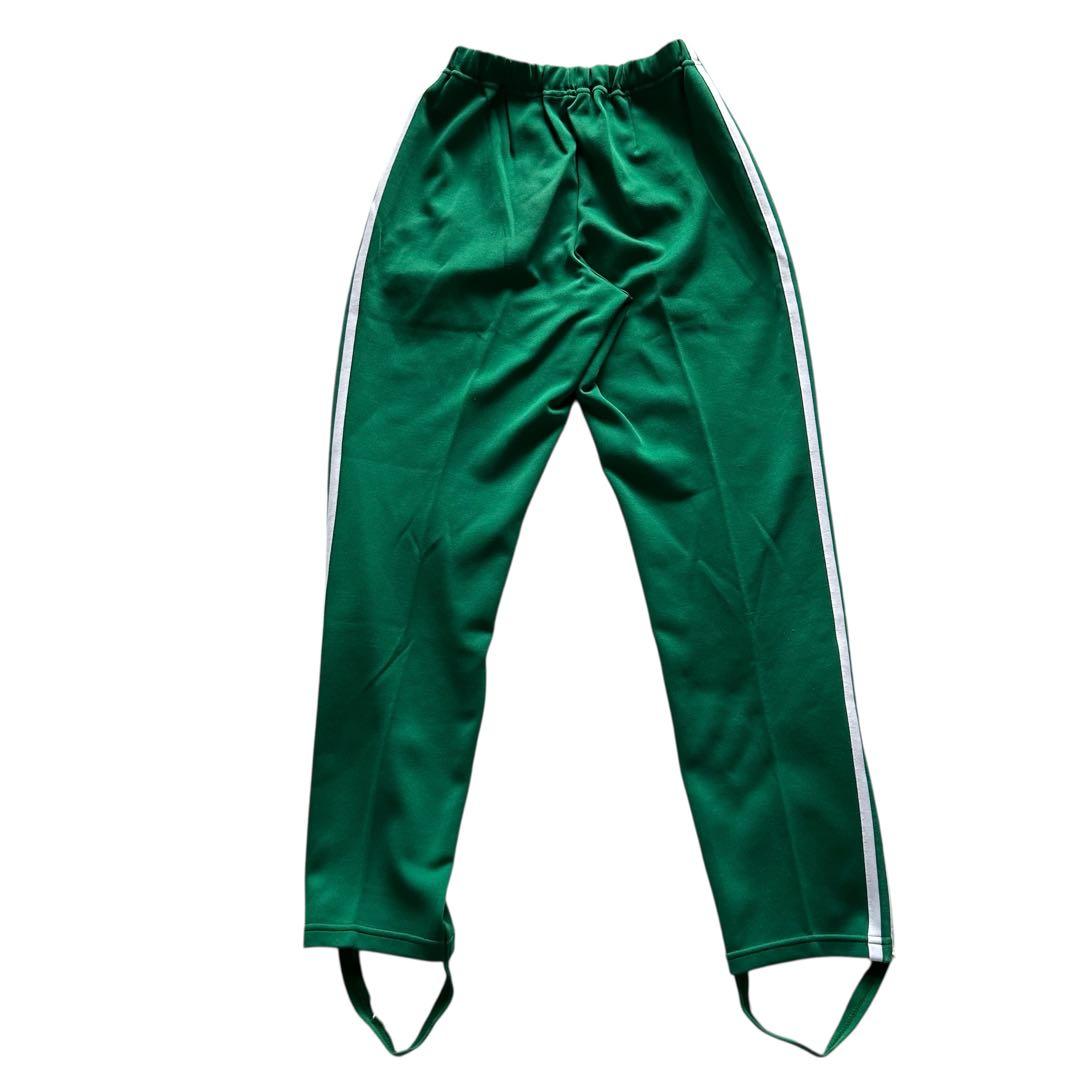 希少　70s アディダス 西ドイツ製 トラックパンツ 緑 5 デサント
